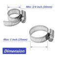 thumbnail image 4 of findmall 50-Pack 3/4-1 Adjustable Stainless Steel Worm Drive Hose Clamps Fuel Line Hose Clamps Assortment Kit for Plumbing, Automotive and Mechanical Applications, 4 of 4