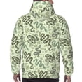 thumbnail image 7 of Kdxio Green Snake Print Mens Casual Hooded Collar Drawstring Hoodies Pullover Sweatshirts Casual Long Sleeve Shirts-Small, 7 of 7