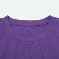 thumbnail image 4 of YEJIMAN Purple Tank Top For Women, Polyester,Spandex Womens Shirts, Women's Casual Crew Neck Short Sleeve Pleated Tops Blouses Fashion Clothes 2024, 4 of 9
