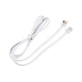 thumbnail image 4 of Uxcell Phone Extension Cord 3.28FT Telephone Cable Phone Line Cord RJ11 6P6C Plugs White 2pcs, 4 of 5