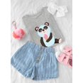 thumbnail image 3 of Panda Eating Ice Cream T-Shirt Toddler -Image by Shutterstock,  4 Toddler, 3 of 4