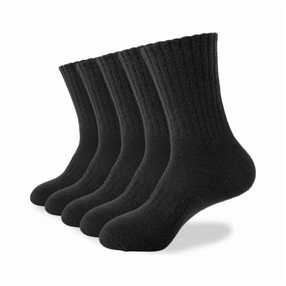 Fu997 Thermal Socks for Men 5 Pairs Winter Thick Cozy Cushion Boot Socks for Cold Weather