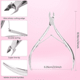 thumbnail image 4 of Cuticle Trimmer Cuticle Nippers,Stainless Steel Cuticle Cutter Cuticle Clippers Cuticle Remover,Pedicure Manicure Tools for Fingernails and Toenails(Silver), 4 of 6