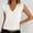 White, variant on Graphic Tees for Women'summer Casual T Shirt With V Neck And Flutter Sleeves Soft Basic Top For Everyday Wear For Women White M