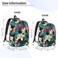 thumbnail image 4 of Balery Green Tropical Leaves Vintage Canvas Backpack for Men and Women - Large Capacity, Durable Travel Laptop Bag for School, Work, Hiking, and Outdoor Activities, 4 of 7