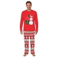thumbnail image 3 of Family Matching Volleyball Themed Christmas Pajama Set, Festive Red with Holiday Volleyball Pattern and Pet Outfit, 3 of 7