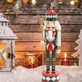 thumbnail image 4 of Wooden Nutcracker Puppet Party Favors Multipurpose Gift 30cm Christmas Decoration Sculpture for Bookshelf Themed Shop Window Desktop , Black, 4 of 10