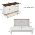 thumbnail image 2 of Newboti Furniture Solid Pine Murphy Bed Chest With Charging Station And Large Storage Drawer For Home Office Or Small Room, Full, White+Walnut 6340, 2 of 12