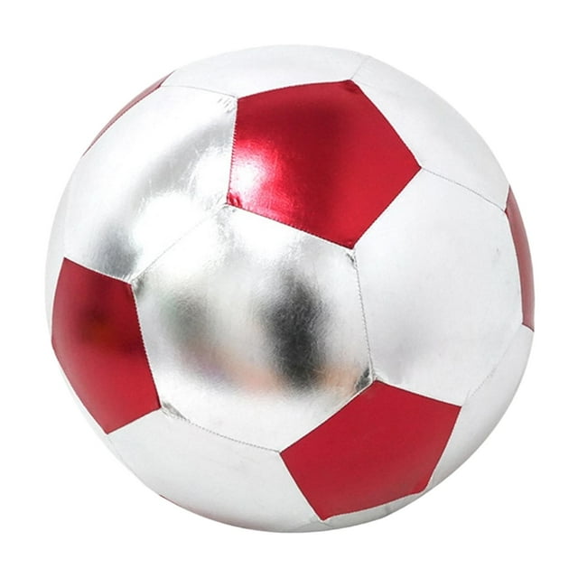 Colaxi Ballon de Soccer Gonflable Ballon de Soccer Résistant à la Pression Brillant pour Entraînement Pratique Compétition Sport Cadeau Adolescents Garçons Filles Rouge