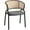 Grey, variant on Leisuremod Ervilla Mid Century Modern Dining Chair With Stainless Steel Legs Velvet Seat and Wicker Back, Contemporary Dining Arm Chairs for Kitchen and Dining Room (Grey)