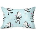 thumbnail image 3 of GZHJMY Zebra King Pillowcase Super Soft Cozy Plush Pillow Case with Zipper for Sofa Bed Couch, 20 x 40 Inch, 3 of 7