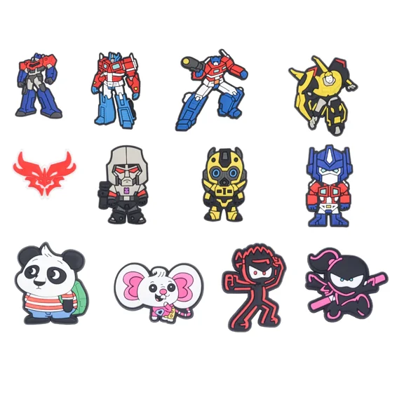 Human4Kind 12 Pcs Cartoon Anime Shoe Charm, Soft PVC Material Shoe Charms for Kids and Adults