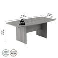 thumbnail image 6 of 72W x 36D Conference Table with Wood Base in Platinum Gray - Engineered Wood, 6 of 7