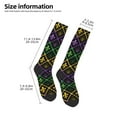 thumbnail image 5 of Balery Mardi Gra Geometric Fun Novelty Socks Men'S Women'S Crew Socks Funny Crazy Novelty Socks Quirky And Cool Socks, 5 of 9