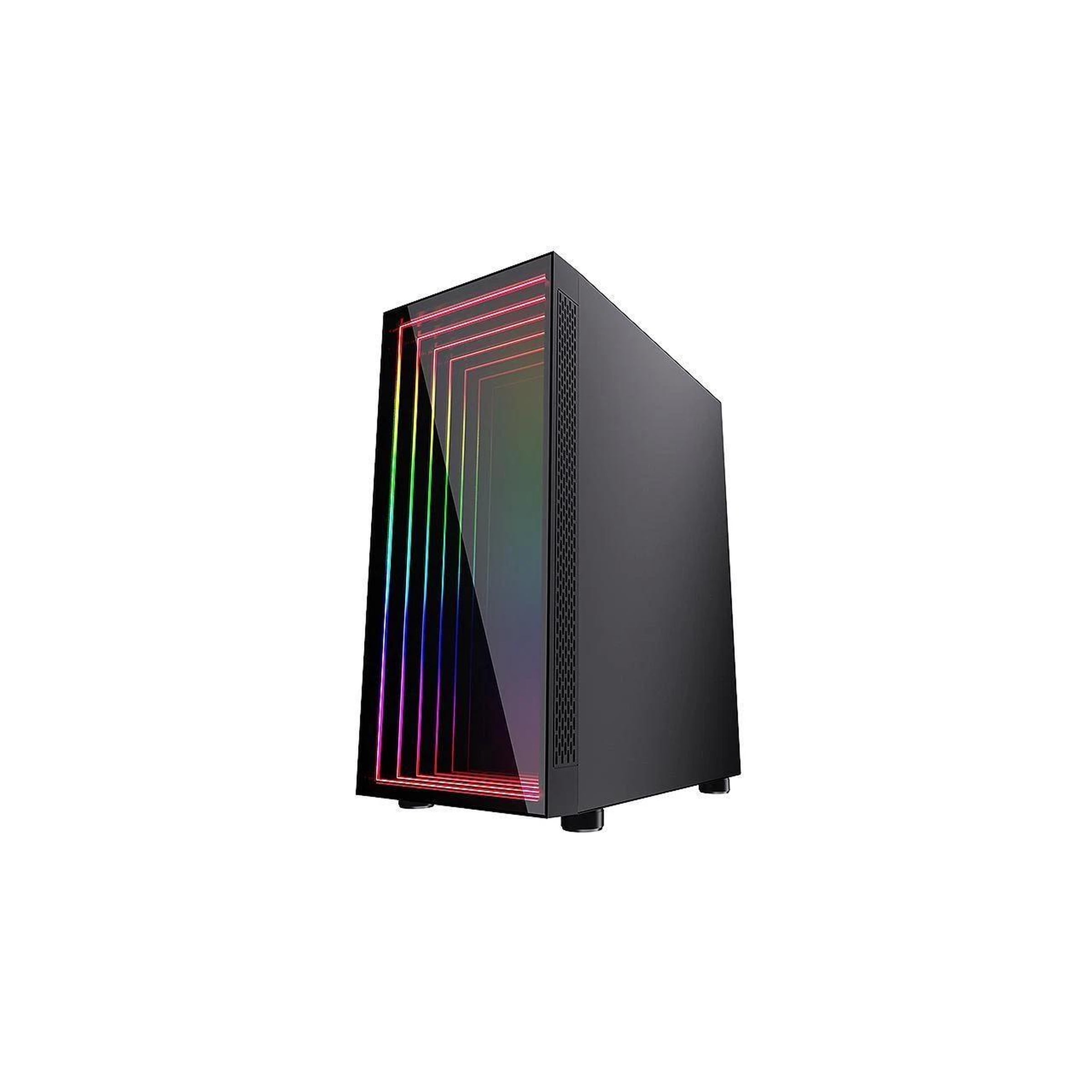 Bgears B-Optillusion Mid Tower ATX Glass Mirror LED Black Optical Illusion PC Ga