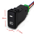 thumbnail image 2 of 10X Auto Retrofit Switch Waterproof Toggle Switch Fog Lamp Switch with 4 Line for White Light, 2 of 6