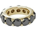 thumbnail image 3 of Pompeii 12 1/2ct Black Diamond Eternity Ring 14K Yellow Gold (Black,), 3 of 4