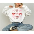 thumbnail image 5 of Cute Pink and Red Bows Valentine's Day Crewneck, Retro Valentines Sweatshirt, Valentines Day TShirt, Galentine's Day Sweatshirt, 1842013608, 5 of 5