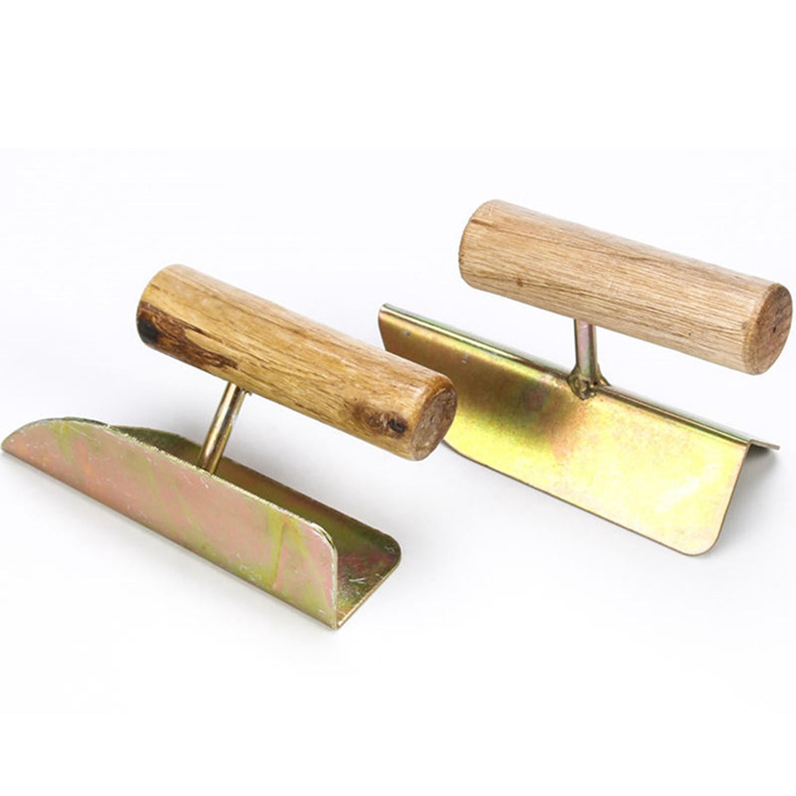 MYCENSE 4-Piece Trowel Plaster Set With Long Grip – Finishing Cement Wall Corner Tools For Smooth Inner & Outer Corners