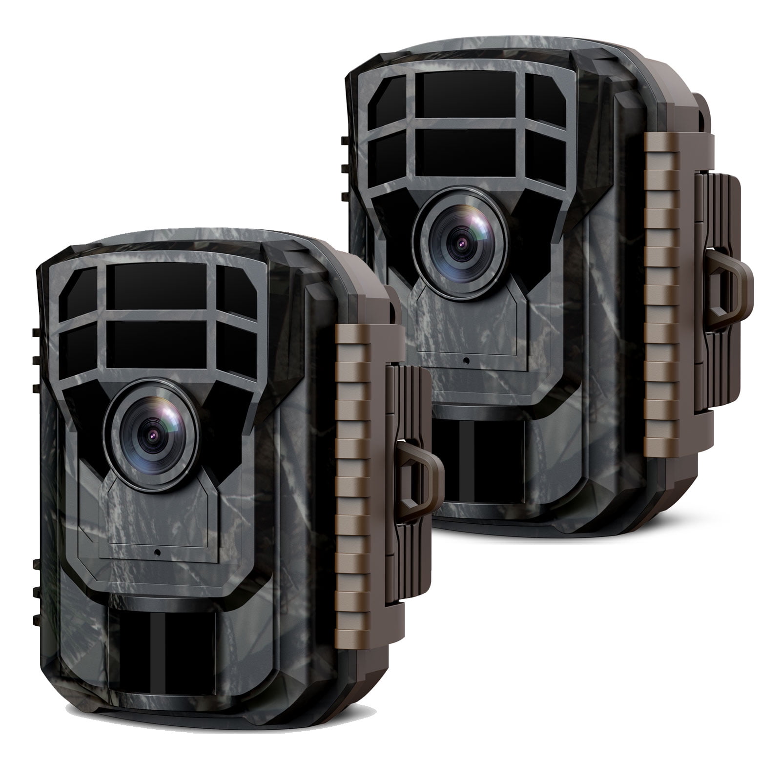 CAMPARK 2 PACK Trail Camera 36MP 2K Hunting Game Camera with Infrared Night Vision Motion Activated Waterproof Deer Trail Cam for Wildlife Monitoring