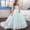 Blue, variant on XEGLSBU Lace Girl Princess Bridesmaid Pageant Tutu Tulle Gown Party Wedding Dress