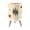 Color 4, variant on Small Trash Can with Lid Seamless Yellow Daisy Floral White Petals Green Leaves 1.8 Gallon Dog Proof Trash Can Round Garbage Can Waste Bin Wastebasket for Bathroom Bedroom Living Room