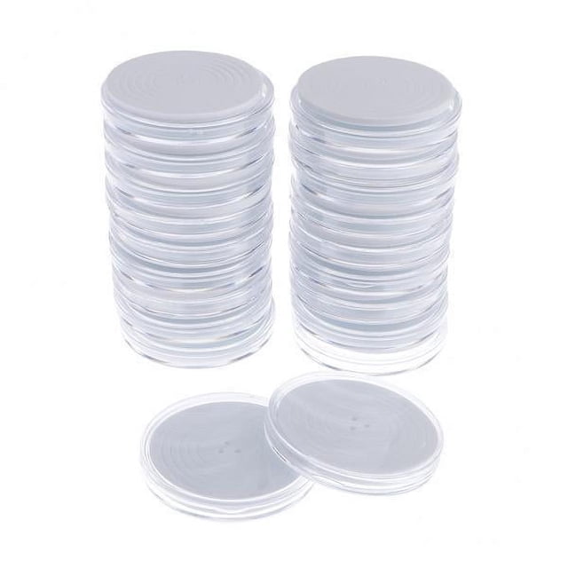 3x10 Piezas Soporte Para Monedas Cápsulas Transparentes Cajas Para Recoger Monedas 46mm