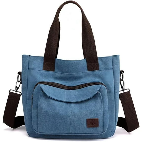 MMYGU Top Handle Shoulder Bag for Women Large Capacity Crossbody Bag Canvas Handbag Retro Tote Bag Satchel