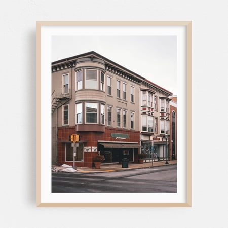 Chambersburg Architectural 01 - Chambersburg Pennsylvania Photography Oak Framed Wall Art Print 24 x 30 inches