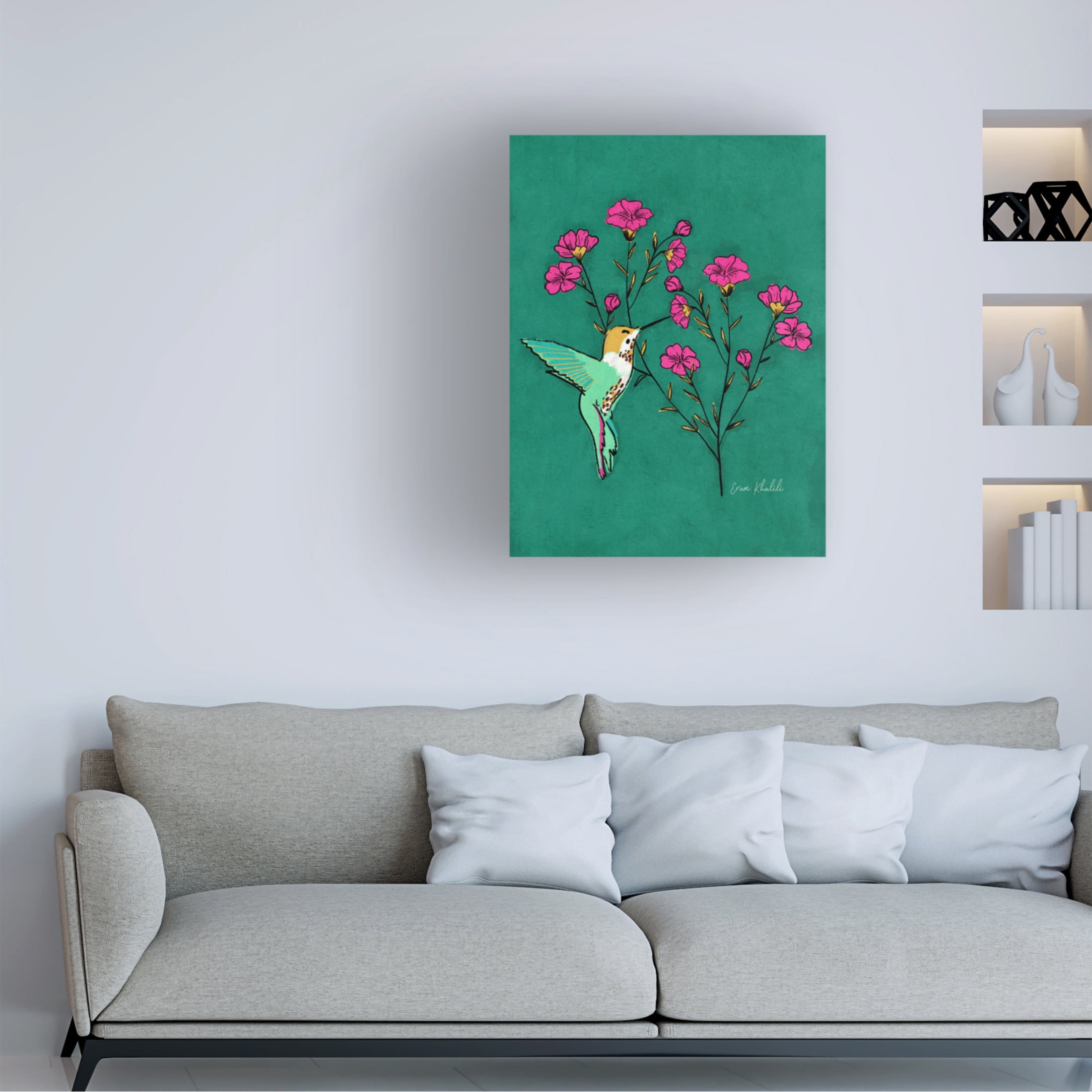 Trademark Fine Art Erum Khalili Hummingbird Canvas Wall Art