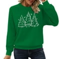 thumbnail image 2 of Christmas Tree Sweatshirts for Women 2025 Long Sleeve Crewneck Pine Tree Graphic Sweatshirt Xmas Holiday Pullover Tops, 2 of 7