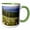 Green/White, variant on 3drose, Epic Beargrass Bloom on Big Mountain in Whitefish, Montana, Usa, 11oz Two-tone Green Mug