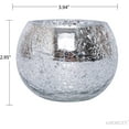 thumbnail image 3 of Hosley Set of 12 Glass Taper Candle Holders & Set of 6 Silver Crackle Glass Tea Light Holders, 3 of 6