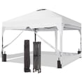 thumbnail image 5 of Ainfox 12x12 Ft One-Push Pop up Canopy Tents with Transparent PVC Sidewalls,Instant Outdoor Shade Gazebos with Weighted Sandbags,White, 5 of 6