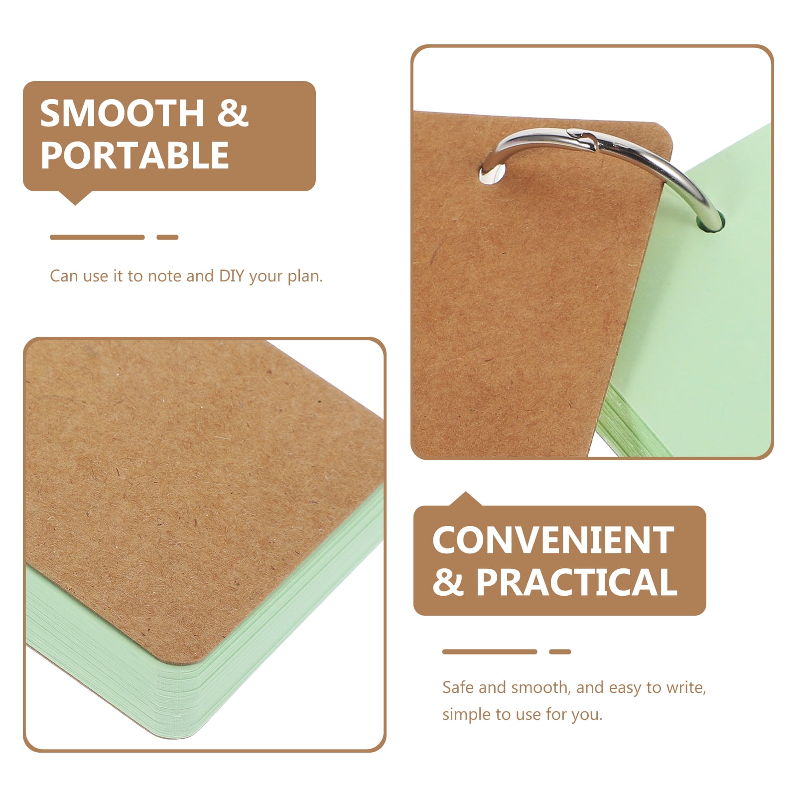 HOMEMAXS  6 Books Blank Note Card Credit Cards Talking Flash Index Office