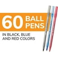 thumbnail image 2 of BIC Round Stic Xtra Life Assorted Ink Ballpoint Pens, Medium Point (1.0mm), 60-Count Pack of Bulk Pens, Flexible Round Barrel for Comfortable Writing, No. 1 Selling Ballpoint Pens, 2 of 5