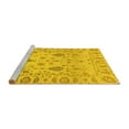 thumbnail image 2 of Ahgly Company Machine Washable Indoor Square Abstract Yellow Modern Area Rugs, 6' Square, 2 of 4