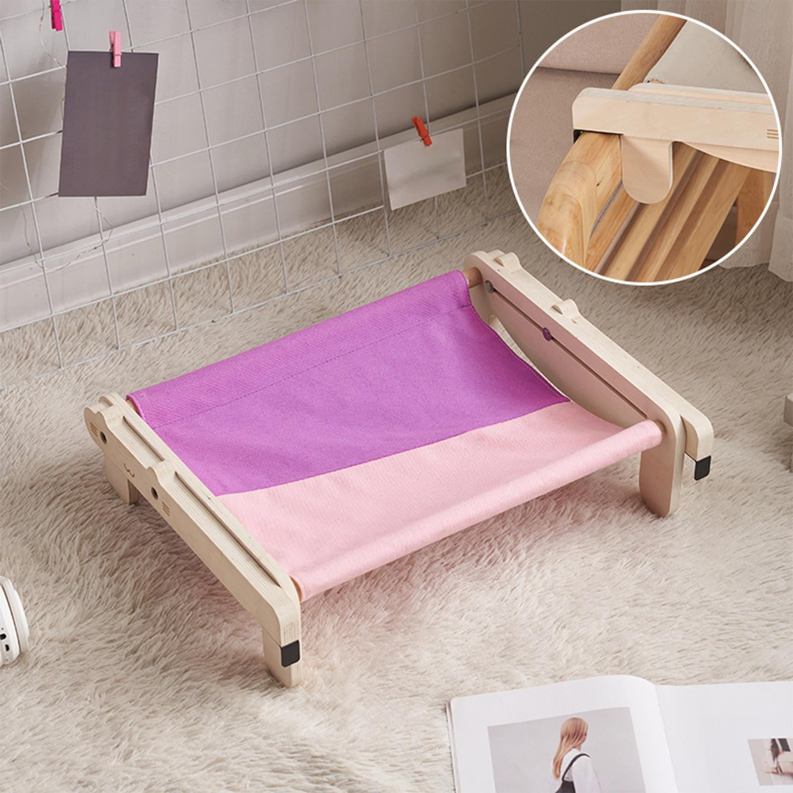 Bvdfgk Cat Window Perch Steady Seat Bed Removable Shelf Wood Frame Resting Lounge Chair Pink Violets