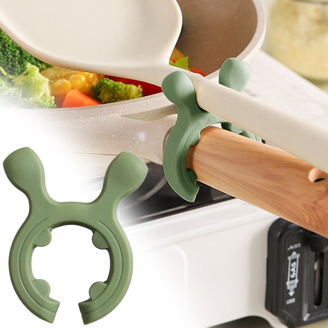 Storage Rack Shelf Multifunction Silicone Pot Handle Spatula Rack 2026 Non Spoon Holder Stove Organizer Kitchen Gadgets Steam Releaser Utensil Anti Scalding Pot Clip for Cooking Accessories Organizer