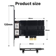 Fenvi 2.5GbE PCIe Network Adapter Card with Intel I226 Chip, Ethernet LAN Card for Desktop PC, Windows & Mac OS