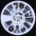 thumbnail image 3 of 1 Box Punk Rivets Nail Stickers Black Metal Manicure Decoration Decals Cool Manicure Boxed Black Punk Rivets, 3 of 7