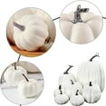 thumbnail image 5 of White Artificial Pumpkin Decoration Foam Pumpkin Desktop Core Thanksgiving Decoration 14 Pieces, 5 of 7