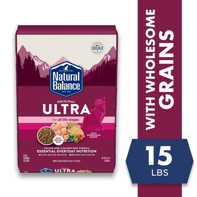 Natural Balance Original Dry Cat Food Chicken Meal Salmon Meal 15lb