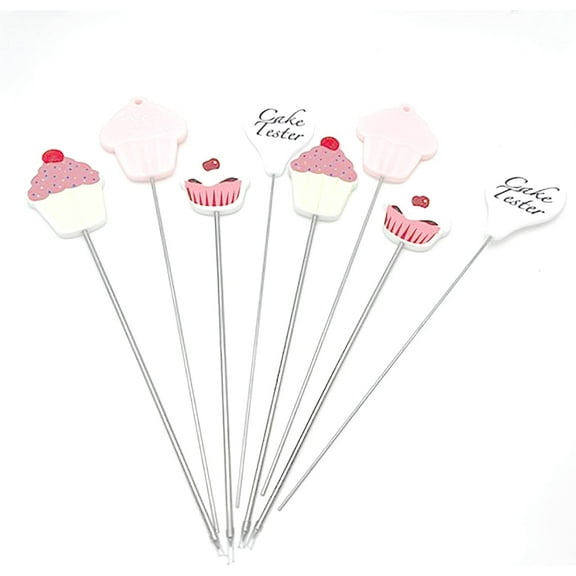 8 Pcs Stainless Steel Cake Tester, Practical Cake Tester Reusable Metal Cake Probe Stick, for Baking, Home Bakery Muffin Bread Skewer Cake Testing Stick(MULTI)