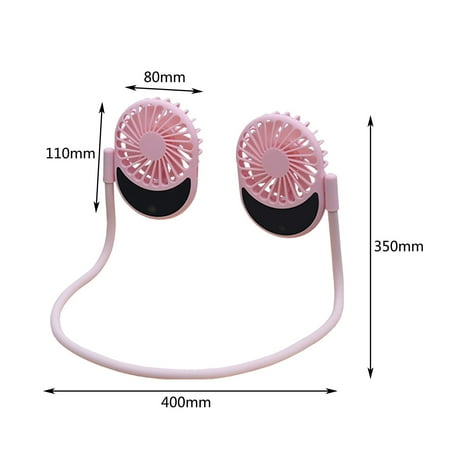 

Portable Neck Fan Birthday Gifts Hands Free Battery Operated Fan Neck Fans for Women Color Changing LED 3 Speed Adjustable Portable Fan Cooling Fan for Hot Summer