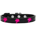 thumbnail image 1 of Pink Palm Tree Widget Dog Collar Black Size 20, 1 of 1