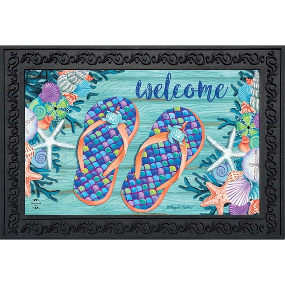 Briarwood Lane Doormat 30x18 Indoor Outdoor Enjoy Life Flip Flops Summer For Summer Doormat
