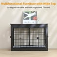 thumbnail image 7 of 38 inch Dog Crate Furniture Indoor Dog Crate End Table Heavy-Duty Dog Cage with Dog Mat, Three-Door Dog House Black, 7 of 7