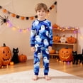 thumbnail image 5 of CAICJ98 Halloween Pajamas Boys Pumpkin Ghost Toddler Girl Pajamas 2Pcs Pjs Sets Kids Long-Sleeve Snug fit Soft Cotton Sleepwear (4-5 T,Sky Blue), 5 of 9