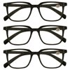 3 Packs Mens Womens Unisex Oval Frame Reading Glasses Blue Light Blocking Readers +1.50